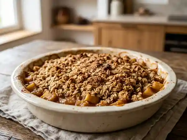 Croustade fondante aux pommes et gruau - Photo de présentation