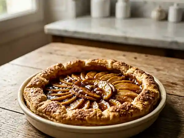 Croustade dorée aux pommes et sirop d'érable - Photo de présentation
