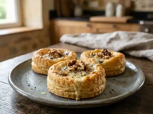 Croustades croustillantes au roquefort et noix - Photo de présentation