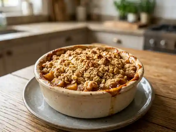Croustillant aux pommes fondant et doré - Photo de présentation