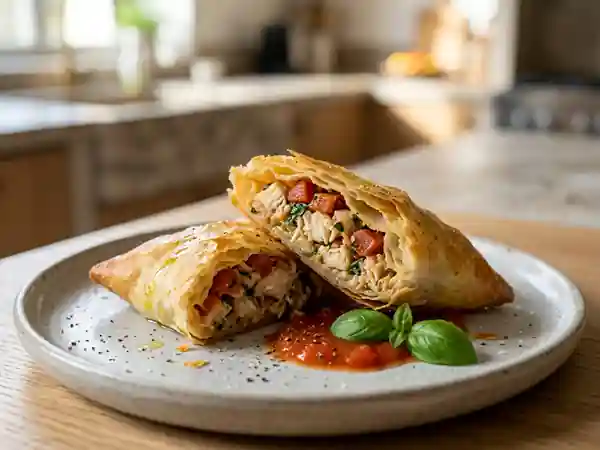 Croustillant de crabe à la tomate et au basilic : recette gourmande et facile - Photo de présentation