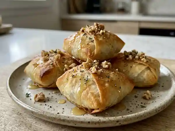 Croustillants chèvre-miel et éclats de noix - Photo de présentation