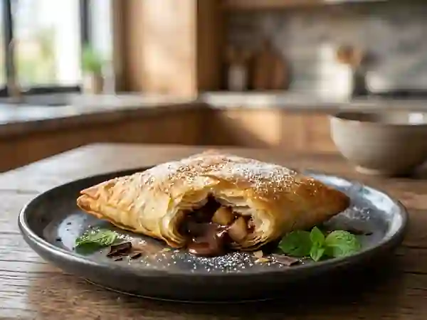 Croustillant poire-chocolat à la cannelle - Photo de présentation