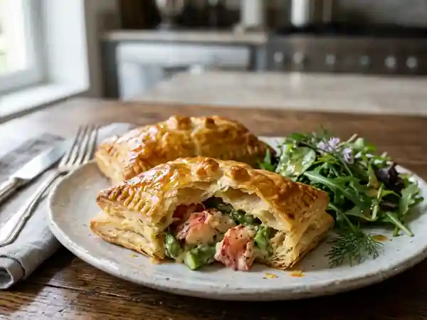 Croustillants de langouste et asperges fondantes - Photo de présentation