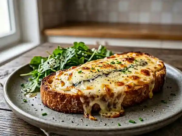 Morbier Fondu et Pain de Campagne Grillé - Photo de présentation
