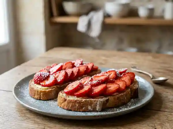 Croûte aux fraises rapide et gourmande - Photo de présentation