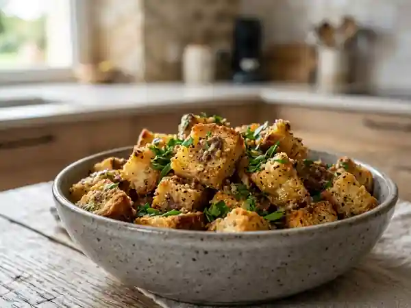 Croûtons croustillants aux anchois parfumés - Photo de présentation