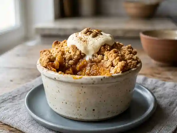 Crumble au potiron croustillant à la cannelle - Photo de présentation