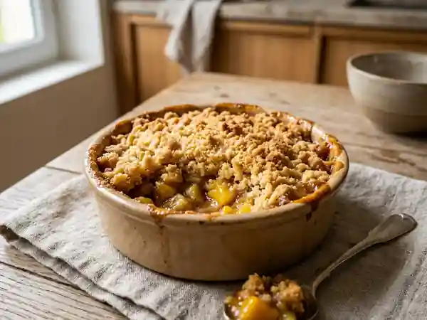 Crumble tropical mangue, banane et ananas - Photo de présentation