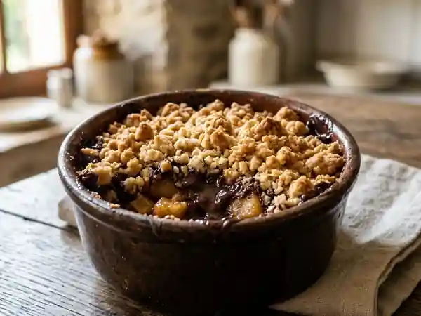 Crumble au chocolat fondant et croustillant - Photo de présentation