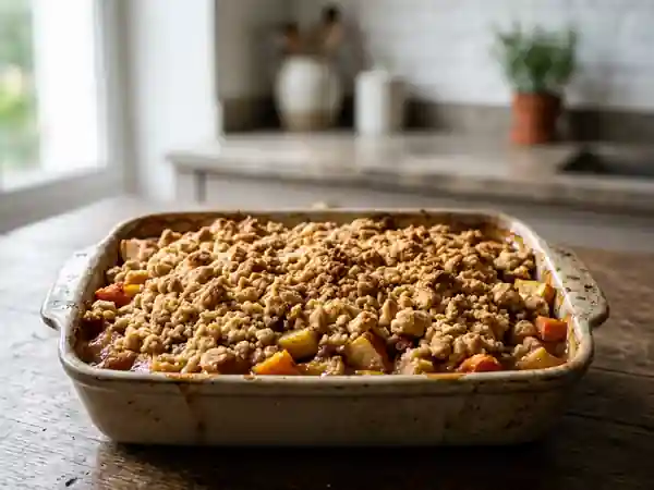 Crumble d'automne fondant butternut et poire - Photo de présentation