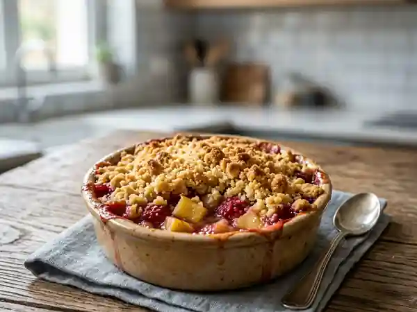 Crumble aux fruits facile et gourmand pour une personne - Photo de présentation