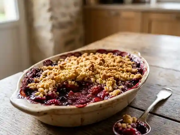 Crumble Fondant et Sablé aux Fruits Rouges - Photo de présentation