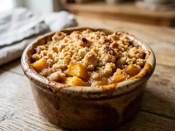 Crumble aux mangues fondant et croustillant : dessert exotique facile - Photo de présentation