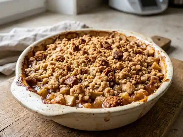 Crumble aux pommes et pain d'épices : dessert gourmand et facile - Photo de présentation