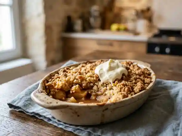 Crumble aux pommes gourmand du Chat qui Tousse - Photo de présentation