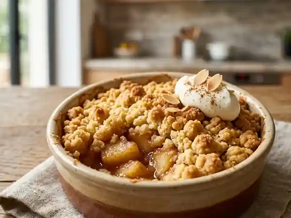 Crumble aux pommes sablé et cannelle - Photo de présentation