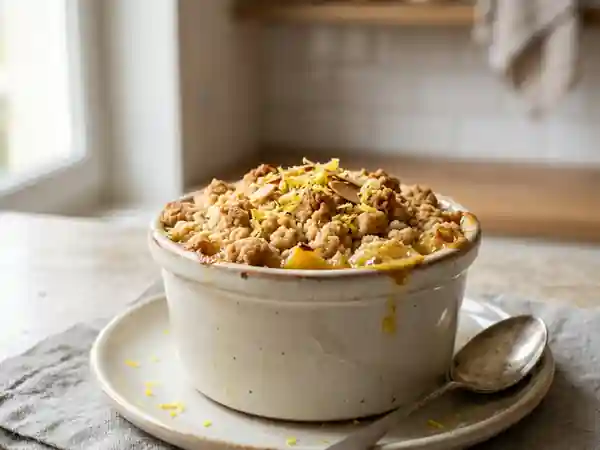 Crumble citronné au sablé d'amande - Photo de présentation
