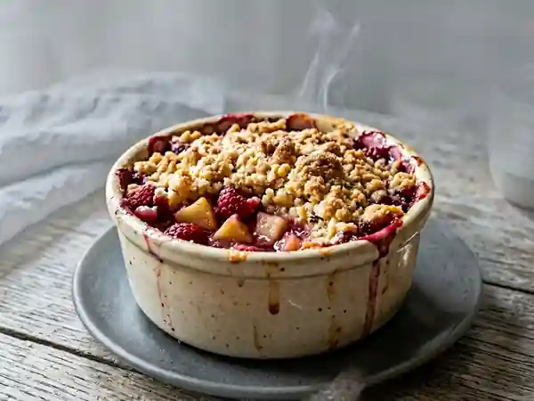 Crumble Croustillant Pomme et Framboise - Photo de présentation