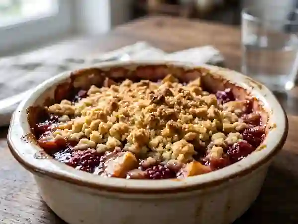 Crumble Croustillant Pommes et Framboises - Photo de présentation