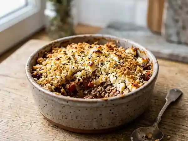 Crumble d'agneau croustillant à la feta - Photo de présentation