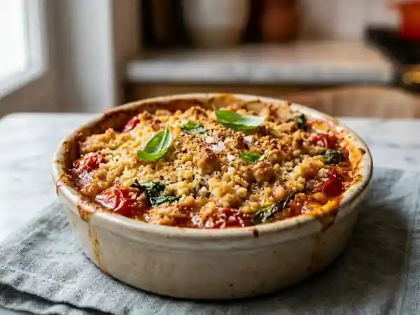 Crumble de tomates au parmesan craquant - Photo de présentation