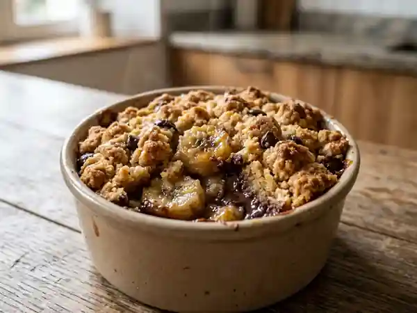 Crumble Banane Chocolat Croustillant - Photo de présentation