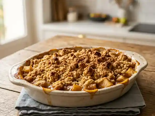 Crumble Fondant Pommes Poires à la Cannelle - Photo de présentation