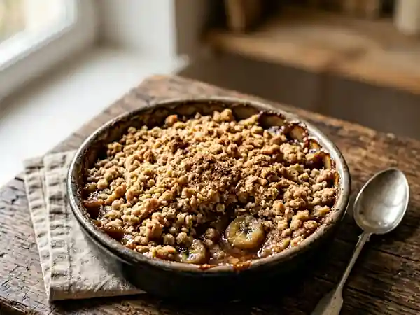 Crumble gourmand à la banane : dessert facile et rapide - Photo de présentation