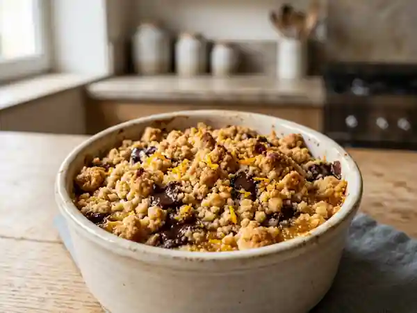 Crumble gourmand au chocolat et à l'orange - Photo de présentation