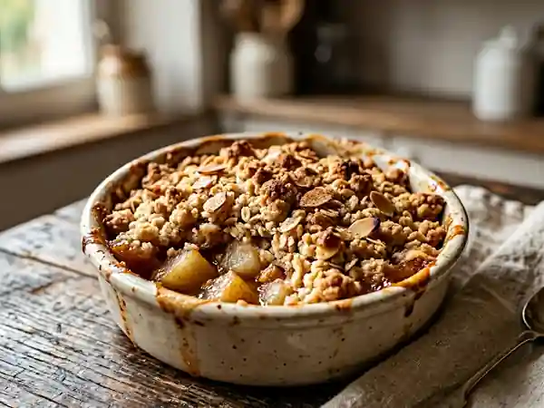 Crumble Poires Fondantes et Amandes - Photo de présentation