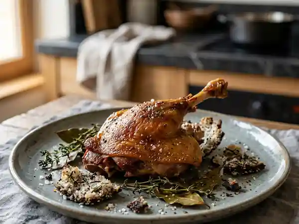 Canard confit sous sa croûte de sel aromatique - Photo de présentation