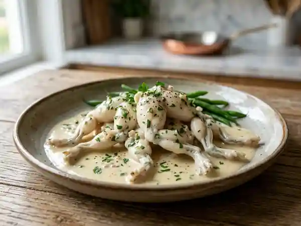 Cuisses de grenouilles fondantes au vin blanc - Photo de présentation