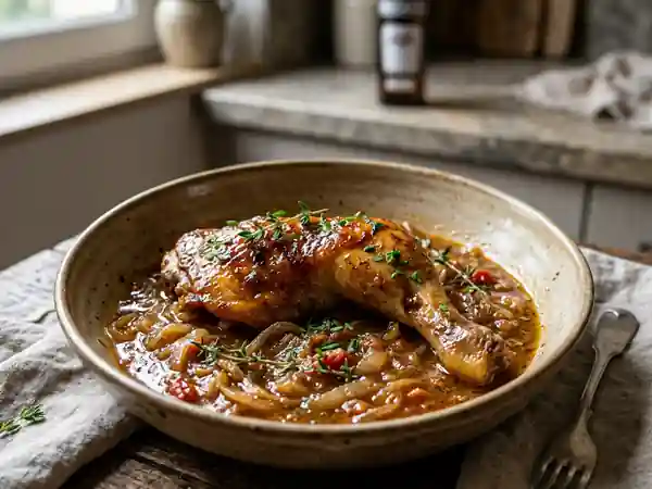 Cuisses de poulet fondantes au pastis - Photo de présentation