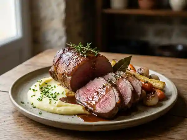Cuissot de Chevreuil Mariné au Vin Blanc et Grand Marnier : Recette Gourmande et Raffinée - Photo de présentation