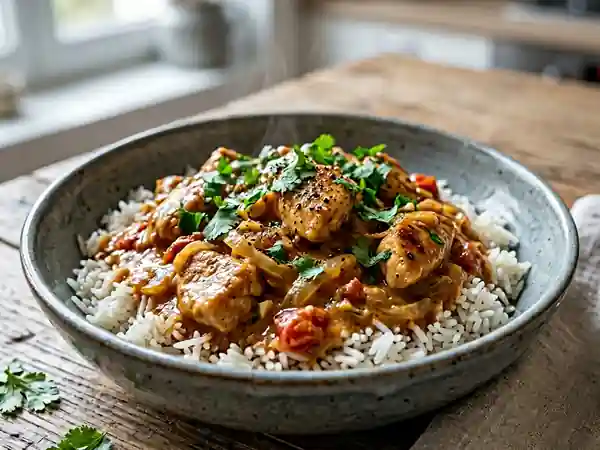 Dinde au curry rouge et coco crémeux - Photo de présentation