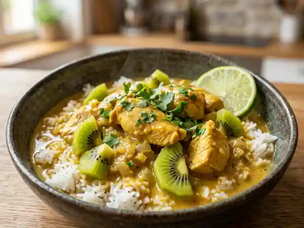 Curry de dindonneau crémeux aux kiwis - Photo de présentation