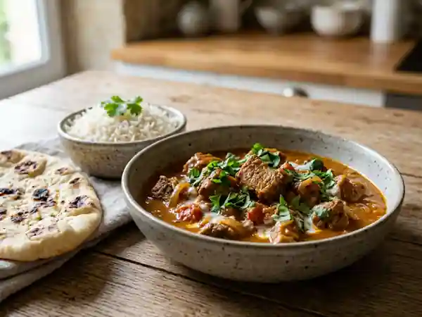 Curry onctueux de porc et d'agneau au coco - Photo de présentation
