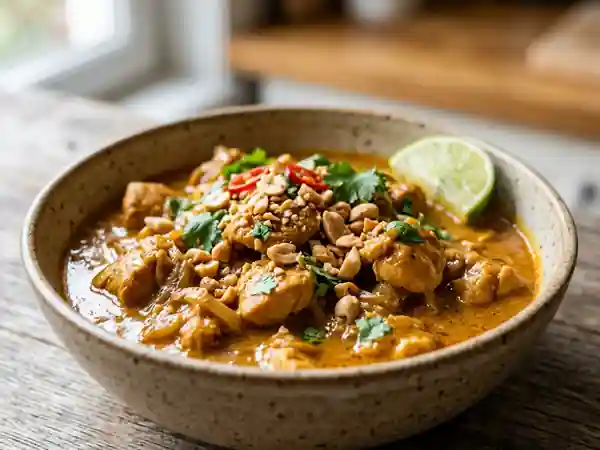 Curry Saté Crémeux et Cacahuètes Grillées - Photo de présentation