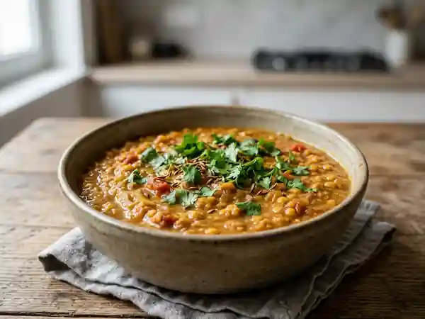Dahl de Lentilles Corail à l'Indienne : Recette Facile et Savoureuse - Photo de présentation
