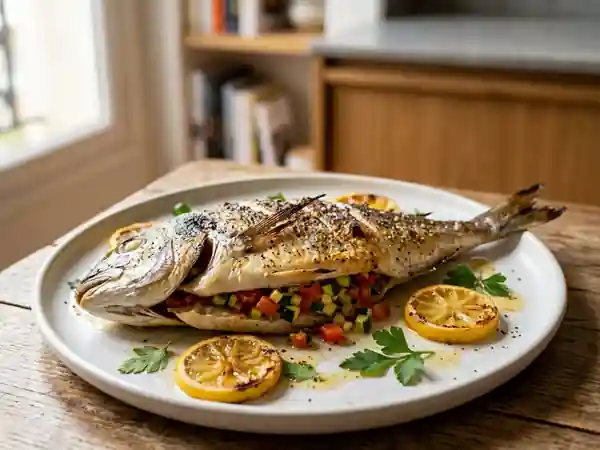 Daurade Farcie aux Herbes et Légumes Méditerranéens - Photo de présentation