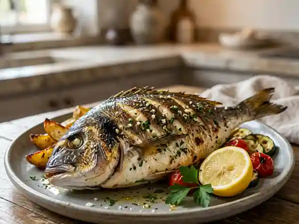 Daurade grillée ail et persillade - Photo de présentation