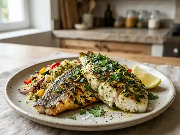 Daurade grillée à la chermoula : recette marocaine savoureuse - Photo de présentation