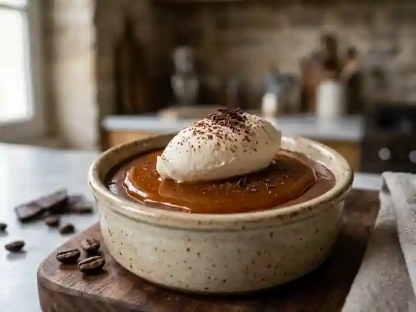 Délice de Crème Péruvienne au Chocolat, Caramel et Café - Photo de présentation