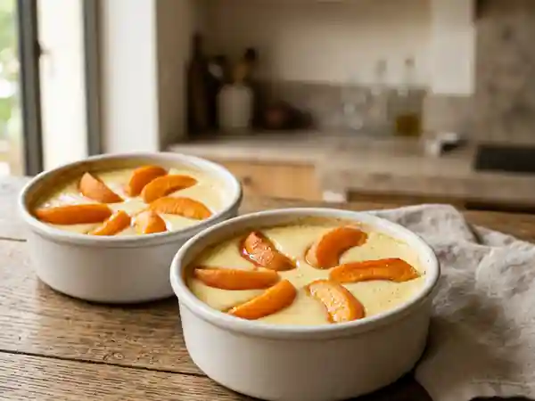 Délice de Crème Vanillée aux Abricots Frais - Photo de présentation