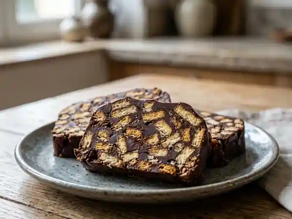 Mosaïque au chocolat intensément croquante - Photo de présentation