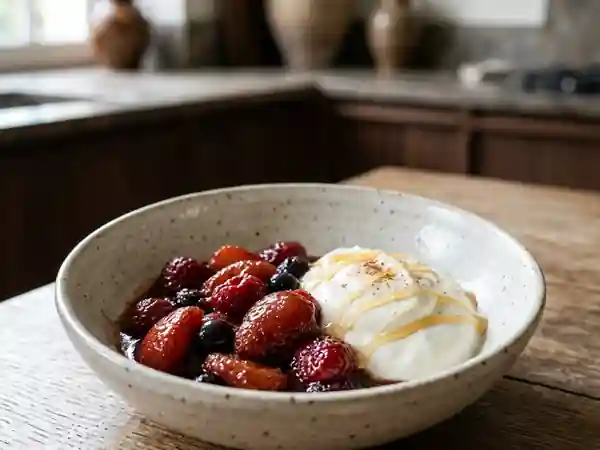 Délice épicé aux fruits rouges frais - Photo de présentation