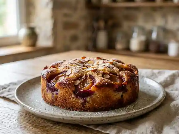 Moelleux fondant aux quetsches et amandes - Photo de présentation