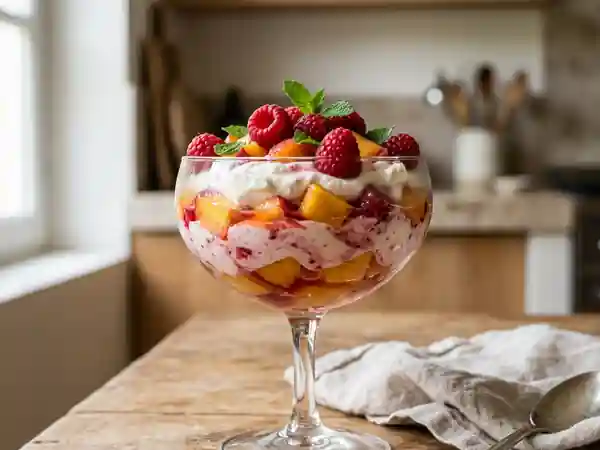 Coupes Fondantes Pêche et Framboise - Photo de présentation