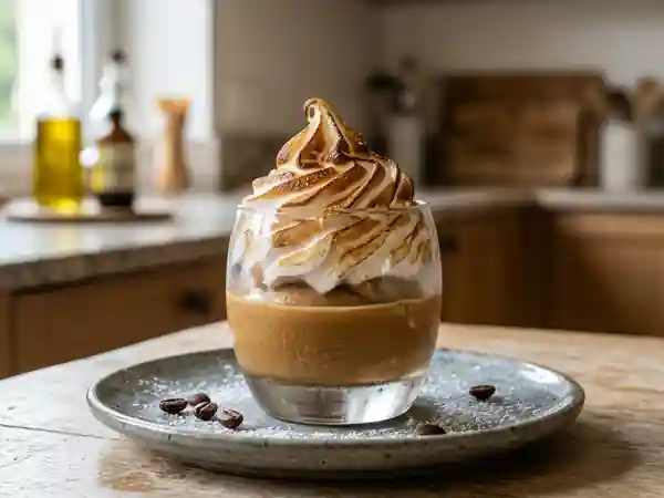 Délice glacé au café meringué : dessert rafraîchissant et gourmand - Photo de présentation